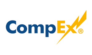 CompEx Logo with lighting strike on X